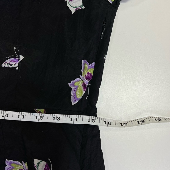 & Other Stories Butterfly Printed Silk Blend Dress Size US 8 Long Sleeve - Picture 11 of 16